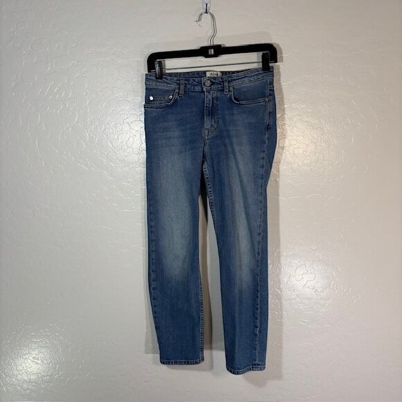 Acne Studio Jeans Womens 24 Row Carter Medium Wash Denim - Picture 1 of 6